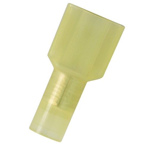 Morris Products 11986 Nylon Fully Insulated Double Crimp Male Disconnects - 12-10 Wire, .032x.250 Tab